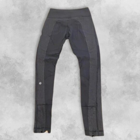 Lululemon Leggings Zippered Ankle Moisture Wicking Stretch Fabric 24” Inseam W 4 - Picture 2 of 6